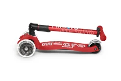 Patinete Maxi Deluxe Plegable LED · Rojo