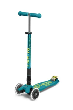 Patinete Maxi Deluxe Plegable LED · Turquesa