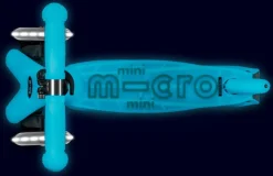 Patinete Mini Deluxe Glow LED · Aqua