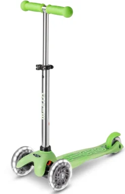 Patinete Mini Deluxe Glow LED · Verde Lima