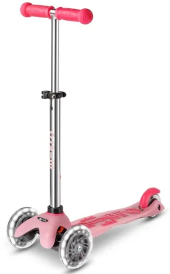 Patinete Mini Deluxe Glow LED · Rosa
