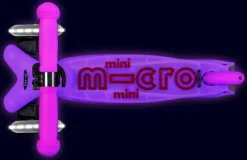 Patinete Mini Deluxe Glow LED · Rosa