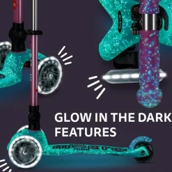 Patinete Mini Deluxe Plegable Orion LED · Rosa