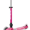 Patinete Mini Deluxe Plegable LED · Rosa