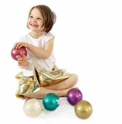 Pelota Glitter Azul 10 cm · Ratatam