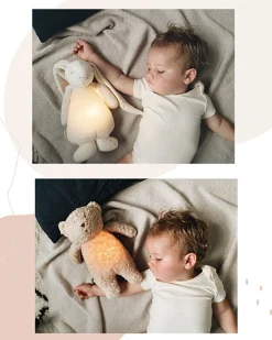 Peluche Luz-Sonido Conejo Moonie Gris