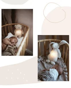 Peluche Luz-Sonido Conejo Moonie 2.0 Crema