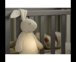 Peluche Luz-Sonido Conejo Moonie Gris/Rosa