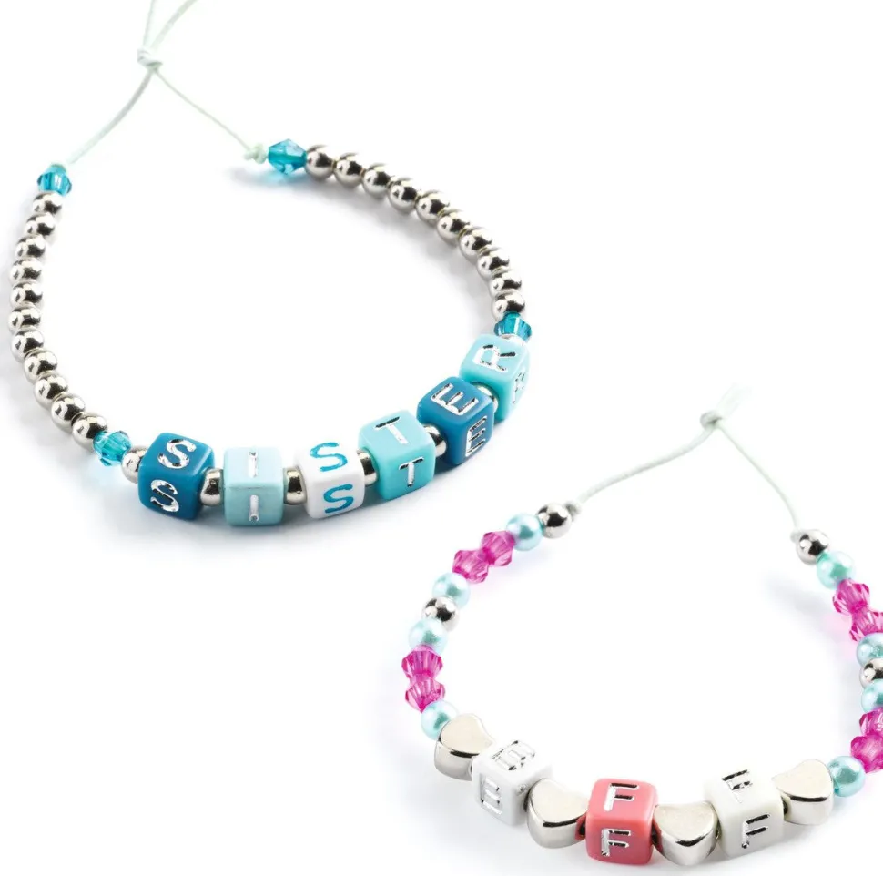 Perlas alfabeto plateadas · DJECO