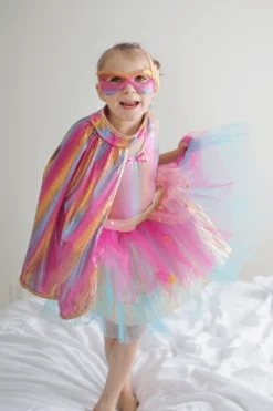 Pink Super Duper Tutú, capa y máscara · Great Pretenders 4-6 años