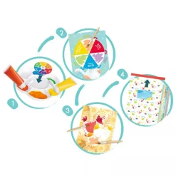 Pintura con mezcla de colores · Hape