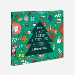 Poster XL Arbol de Navidad colorea y decora 100x70 · OMY