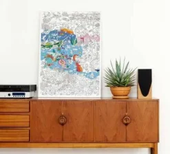 Poster XL Ocean para colorear 100x70 · OMY