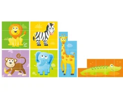 Puzzle de Bloques de Animales de la Selva