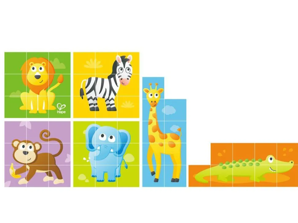 Puzzle de Bloques de Animales de la Selva