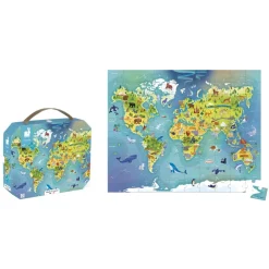Puzzle del mundo 100 piezas · Janod