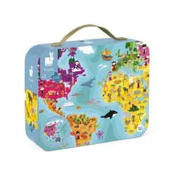 Puzzle ilustrado a dos caras "Planeta Azul" · Janod