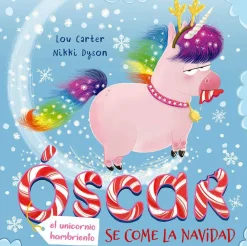 Óscar, el unicornio hambriento se come la Navidad
