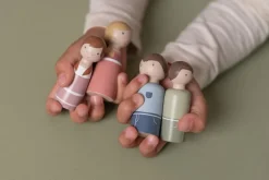 Set familia rosa Casa de Muñecas Madera FSC · Little Dutch