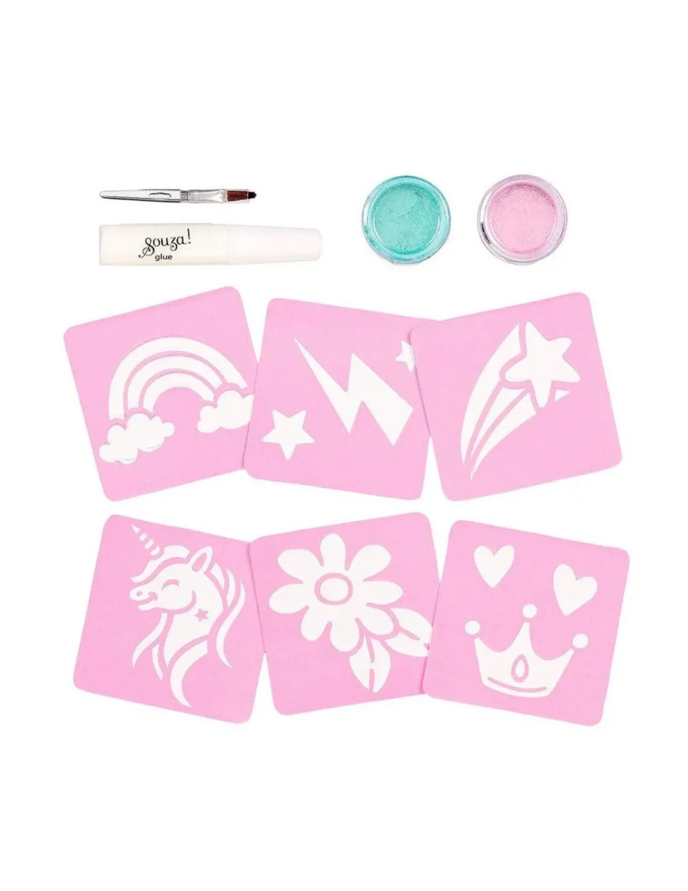 Set tatuajes purpurina Unicornio · Souza