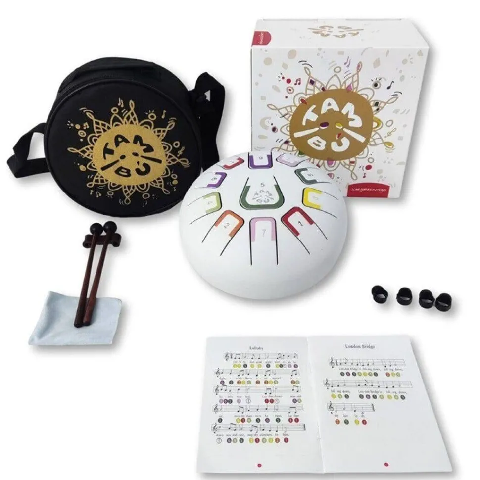 Tambú 8" 11 notas - Blanco Mate