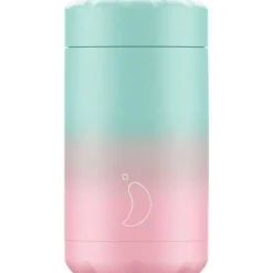 Termo Chilly's 500 ml · Gradient Pastel Menta & Rosa