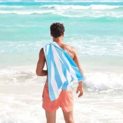 Toalla Cabana Azul Pastel · L