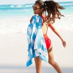 Toalla Cabana Azul Pastel · L