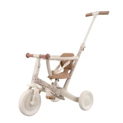 Triciclo con barra Blanco Flores · Little Dutch