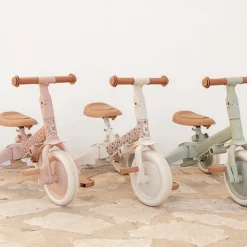 Triciclo con barra Blanco Flores · Little Dutch