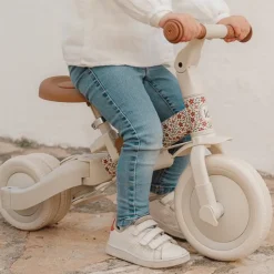 Triciclo con barra Blanco Flores · Little Dutch