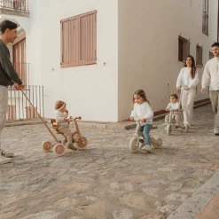 Triciclo con barra Blanco Flores · Little Dutch