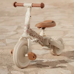 Triciclo con barra Blanco Flores · Little Dutch