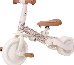 Triciclo con barra Blanco Flores · Little Dutch