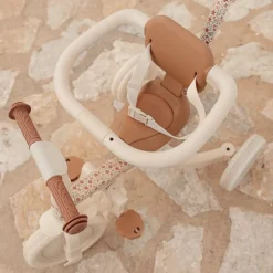 Triciclo con barra Blanco Flores · Little Dutch