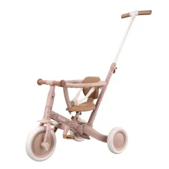 Triciclo con barra Rosa Flores · Little Dutch