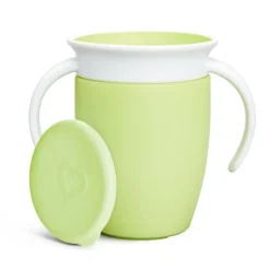 Vaso Antiderrame con Asa y Tapa - Miracle 360º Verde · Munchkin