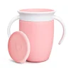 Vaso Antiderrame con Asa y Tapa - Miracle 360º Rosa Pastel · Munchkin