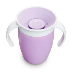 Vaso Antiderrame con Asa y Tapa - Miracle 360º Lila · Munchkin