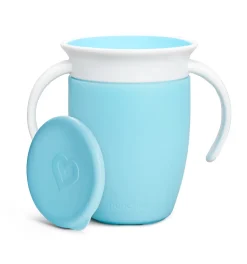 Vaso Antiderrame con Asa y Tapa - Miracle 360º Azul · Munchkin