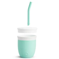 Vaso con pajita C'est Silicona 120ml. Mint · Munchkin