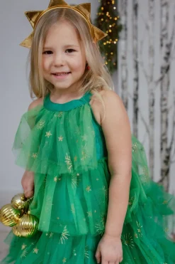 Vestido Christmas Tree con corona-Varias Tallas