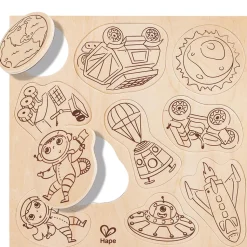 Vida en Marte Cuentos Imanes de madera · Hape