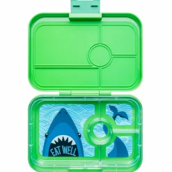 Yumbox Tapas 4 compartimentos Jurassic Green Tiburón